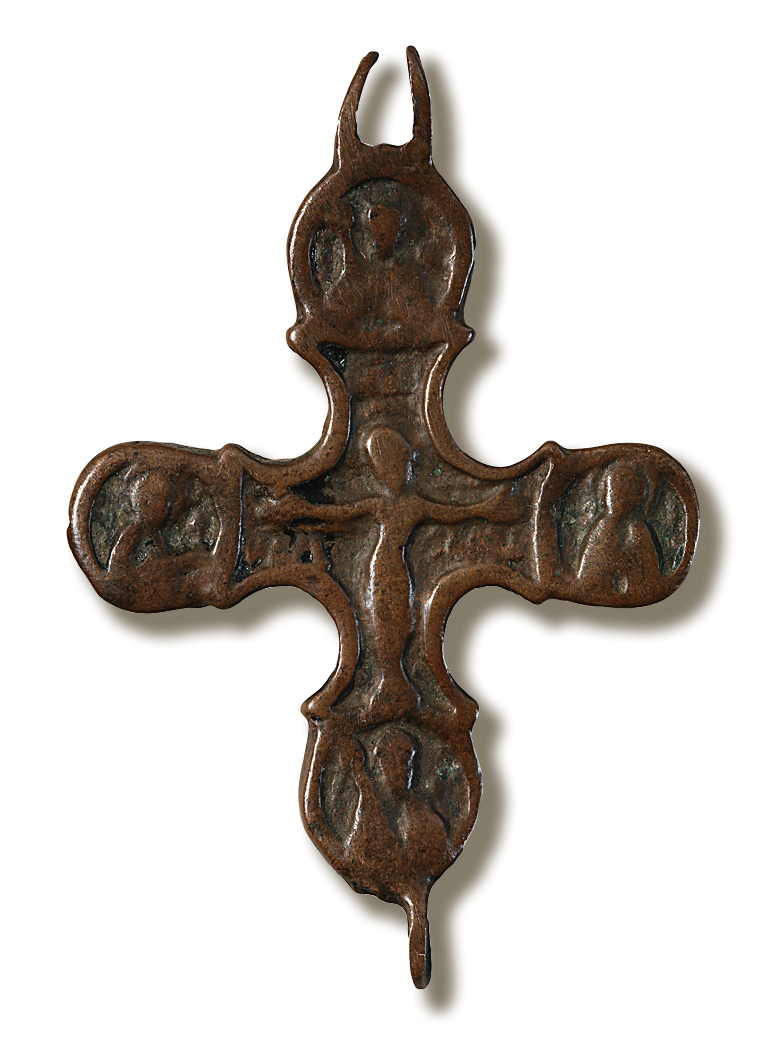 Распятие, с предстоящими и архангелами (cтворка креста-энколпиона)