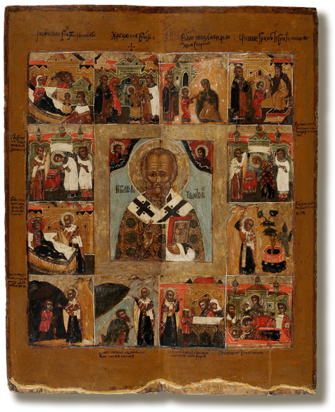 Святитель Николай Мирликийский, с житием в двенадцати клеймах